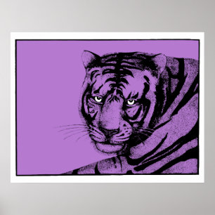 PÓSTER TIGRE ROXO