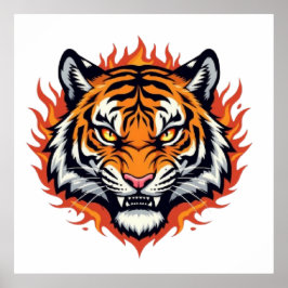 Poster Tigre Silencioso – Precisão e Poder