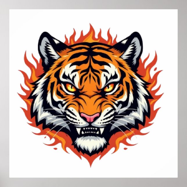 Poster Tigre Silencioso – Precisão e Poder (Frente)