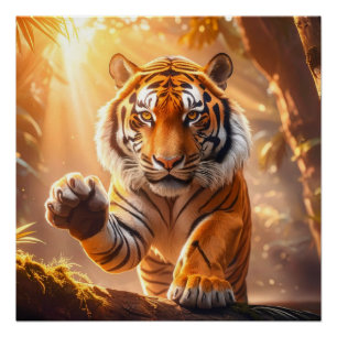 Póster Tigre - Tigre do Ouro