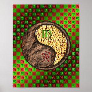 Poster Tigre Virgo & Fire