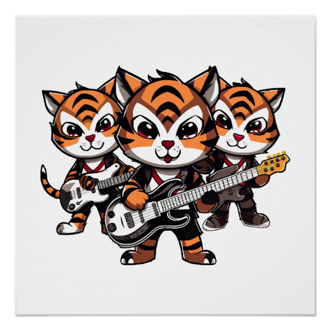 Póster Tigres Tocar Banda (Frente)
