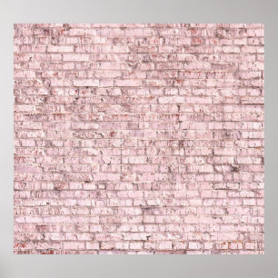 Poster Tijolo retrorreflector rosa: Abstrato saturado