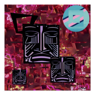 Póster Tiki Recursivamente