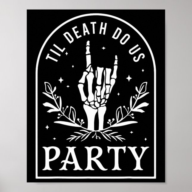 Poster Til Death Do U Party Retro Halloween Bachelorette (Frente)