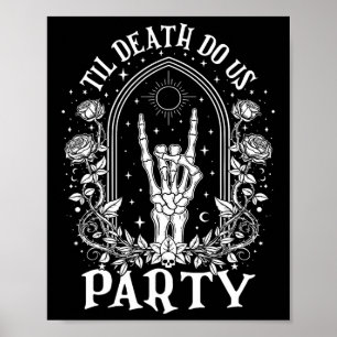 Poster Til Death Do U Party Retro Halloween Chelorette M
