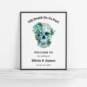 Poster Til Death Do Us Part Halloween Wedding Welcome