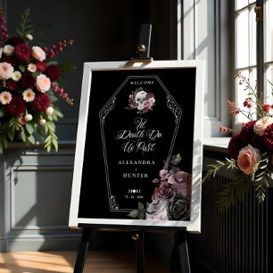 Poster Til Death Nos Pede O Crânio Floral De Halloween
