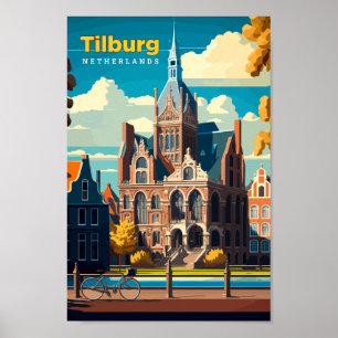 Poster Tilburg Netherlands Viagem Art Vintage