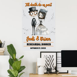 Poster Till Death Do Us Part Halloween Wedding Welcome