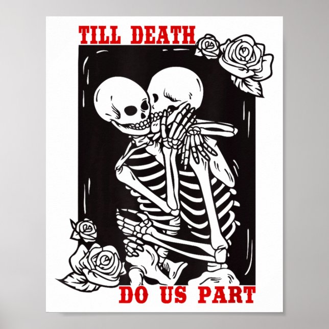 Poster Till Death Do Us Part Wedding Skeleton Couple Vale (Frente)