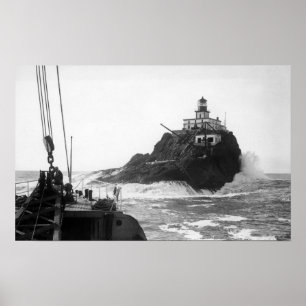 Poster Tillamook, farol de Oregon do navio Photograp