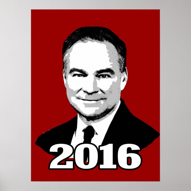 Póster Tim Kaine 2016 (Frente)