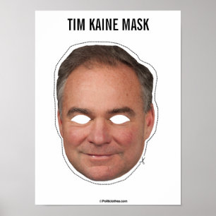 Poster Tim Kaine Mask Cutout