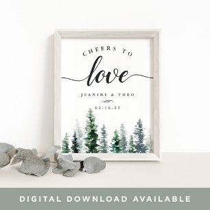 Poster Timber Grove Alegra ao Amor Sinal de Casamento