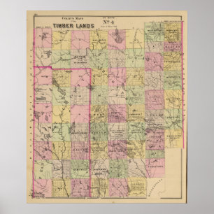 Poster Timber lands 4 Map