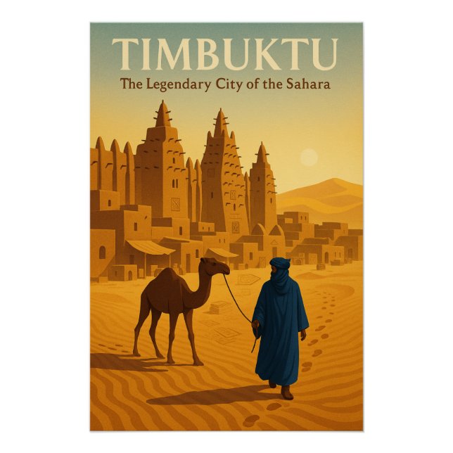 Póster TIMBUKTU – A Cidade Lendária do Saara” (Frente)