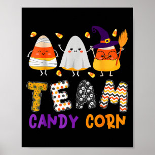 Poster Time Candy Corn Halloween Engraçado Com Mãe De Bru