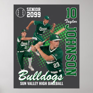 Poster Time de Beisebol Foto Personalizada Noite de Senio