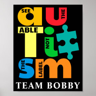 Poster Time de Família de Conscientização do Autismo Cami