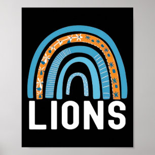Poster Time de Fãs de Esportes Escolares Lions Espírito d