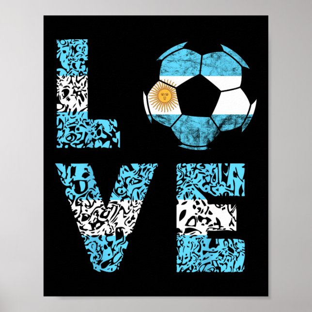 Poster Time de Futebol Argentina Amor Ll Argentina (Frente)