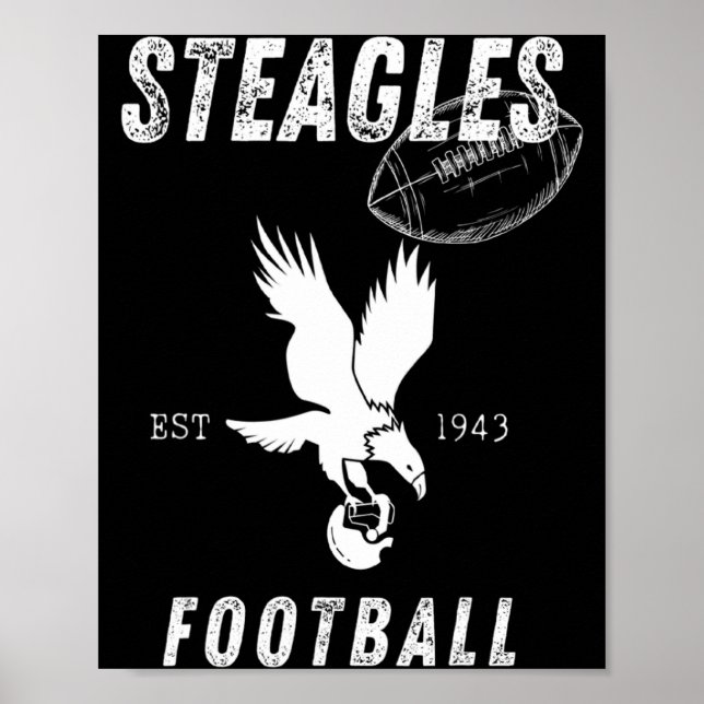 Poster Time de Futebol Steagles Est 1943 Phil Phit Combin (Frente)