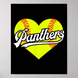 Poster Time de Softball Heart Panthers T-ball Little Leag