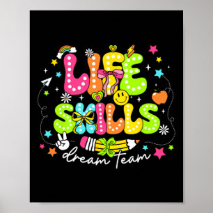 Poster Time de Sonho de Habilidades para a Vida Primeiro