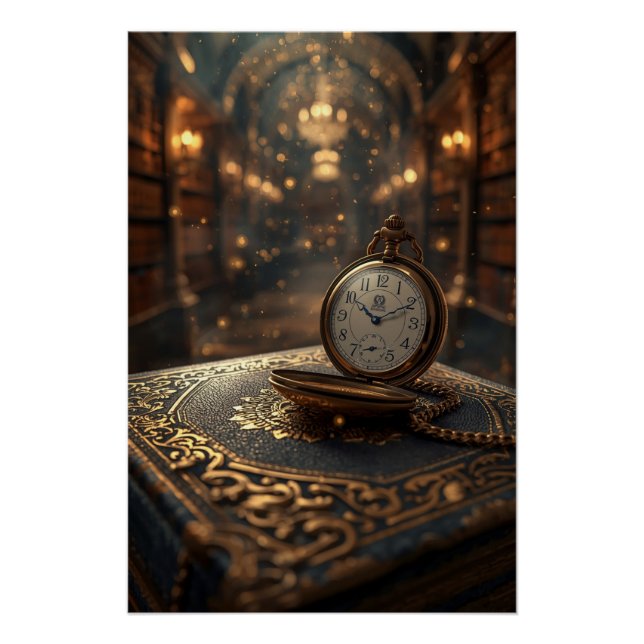 Póster Timeless Wisdom – The Golden Clock of Knowledge (Frente)