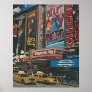Poster Times Square brilhante 2012 das luzes