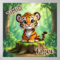 Timid Tiger | Arte de Enfermeiro de Crianças Bonit