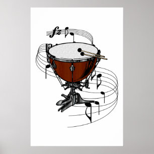 Póster Timpani (cilindro da chaleira)
