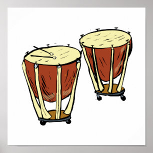 Póster Timpani Dois Com Imagem Gráfica De Mallets