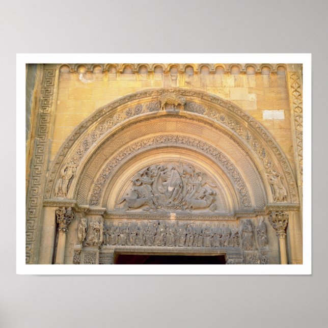 Póster Tímpano da varanda que representa o Cristo em Maje (Frente)