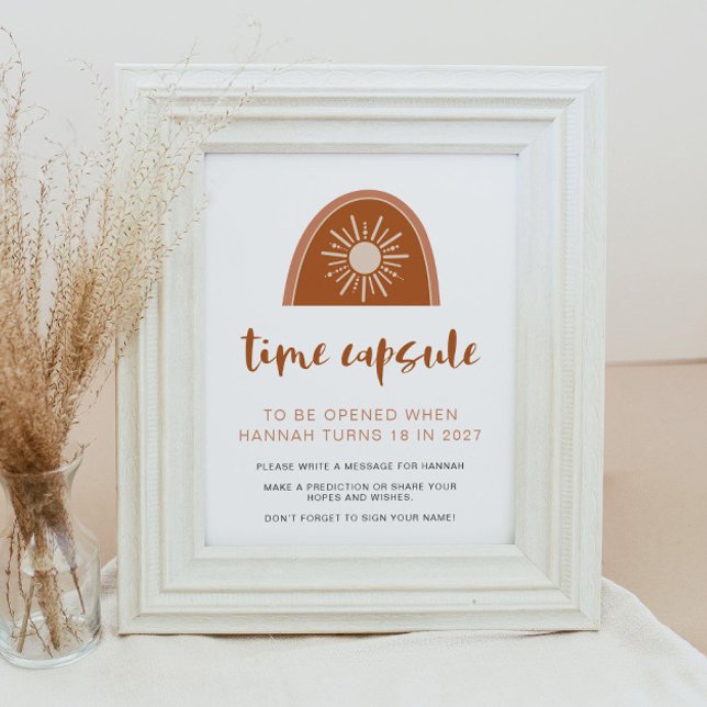 Poster TINLEY Boho primeiro aniversario Arco-Íris Tempo C (Criador carregado)