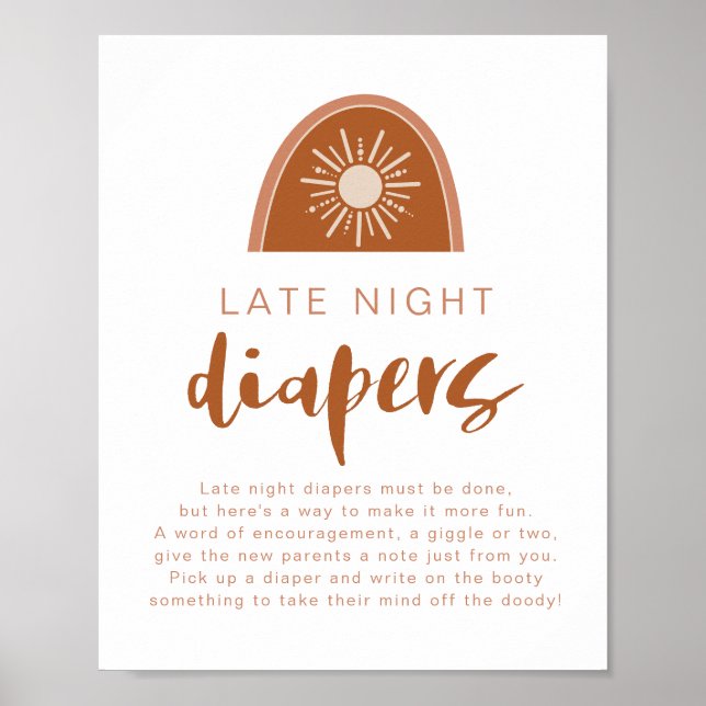 Poster TINLEY Terracotta Rainbow Fraldas Noturnas Tardes (Frente)