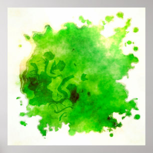 Poster Tinta aquarela de cor d'água