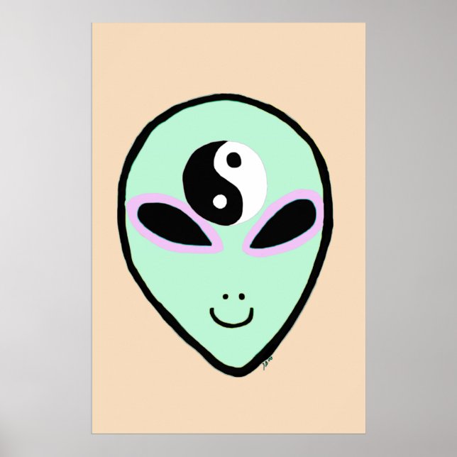 Póster Tinta Da Cabeça De Paz Da alienígena (Mint) (Frente)