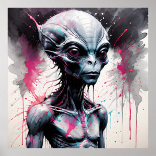 Poster Tinta de abertura da alienígena