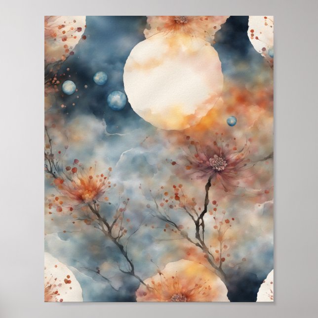 Poster Tinta de água com flutuação (Frente)