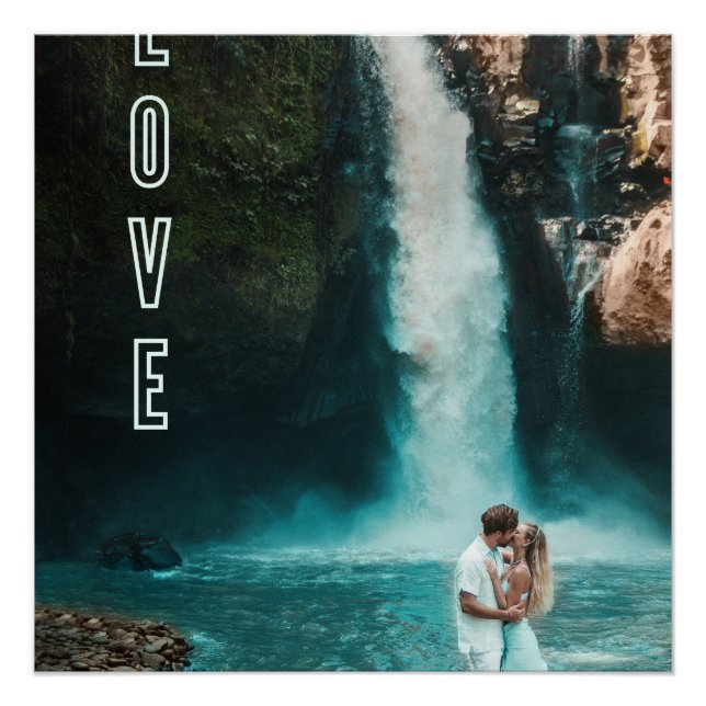 Póster Tinta de canvas de amor Zazzle (Frente)