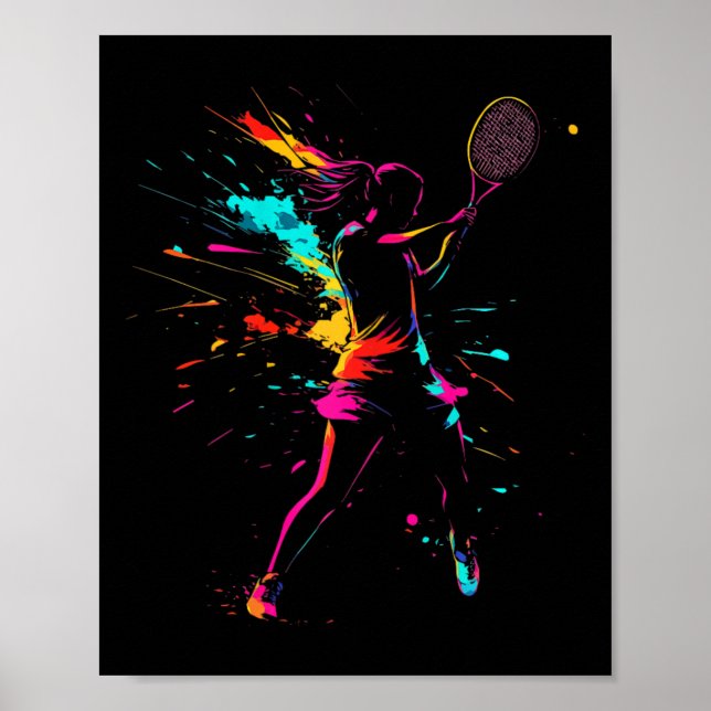 Poster Tinta De Jogo Da Corte Netll Esplash Dminton Playe (Frente)