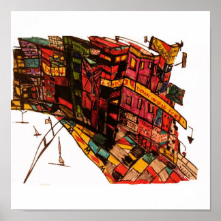 Póster tinta de medo do gdp