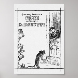 Poster Tinta de Vintage em Ninguém Trabalha Mais Que Cot