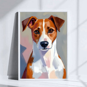 Poster Tinta do Cão Terrier Jack Russell Pet