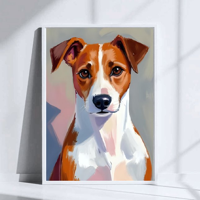 Poster Tinta do Cão Terrier Jack Russell Pet (Criador carregado)