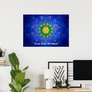 Poster Tinta Dye Azul-Verde
