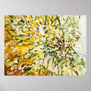 Poster Tinta em relevo expressa na canvas, criada com