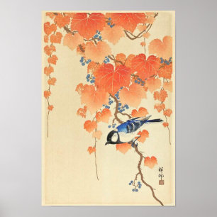 Poster Tinta excelente no ramo da paulownia - Ohara Koson